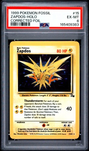 Zapdos (Unlimited) graded PSA 6 for sale on eBay