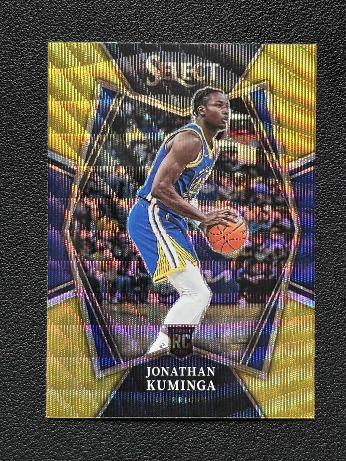 2021-22 Panini Select Jonathan Kuminga Rookie Premier Level #123 Gold Wave SSP