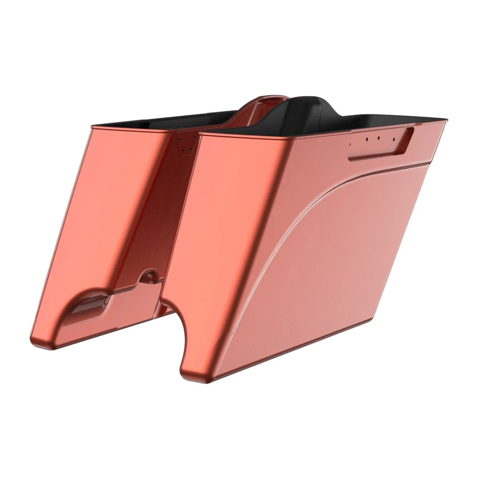 Sedona Orange Stretched Saddlebags Bottoms Fits 93-13 Harley Street Road Glide - Image 3 of 4