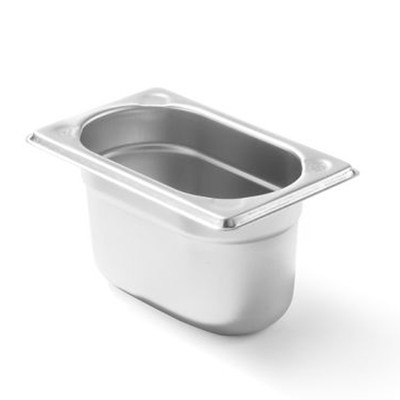 GN 1/9 Behälter, Stahl, Kitchen Line, Höhe 100 mm - Hendi 806739