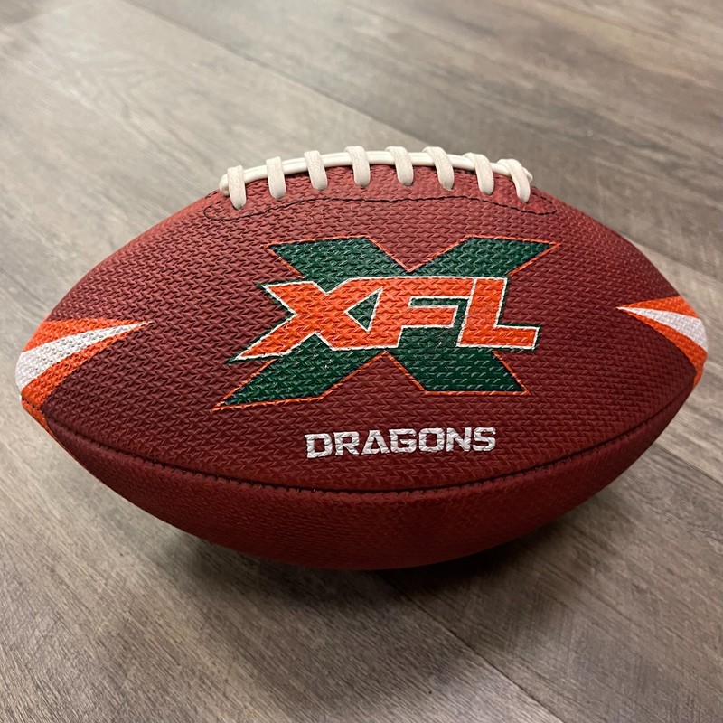 XFL SEA Seattle Dragons Official Leather Game Ball Football 2020 - Made in USA
