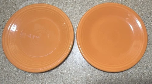 Lot Of 2  Fiesta Fiestaware Tangerine Orange 7.25”  Bread & Butter Plates