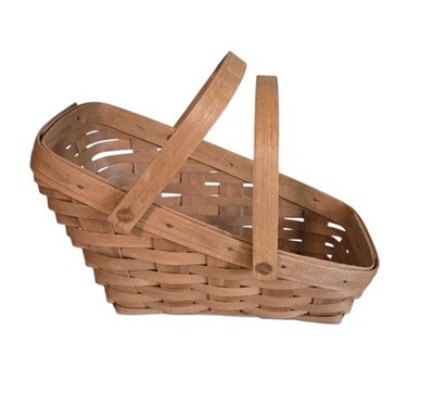 Longaberger 1988 Vintage Carrying Vegetable Basket Swing Handles 80's Signed