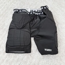 TUOY Padded Compression Shorts Mens XL Black Protective Hip Thigh Football Gear