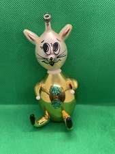 Vintage De Carlini Gold Sitting Cat Ornament
