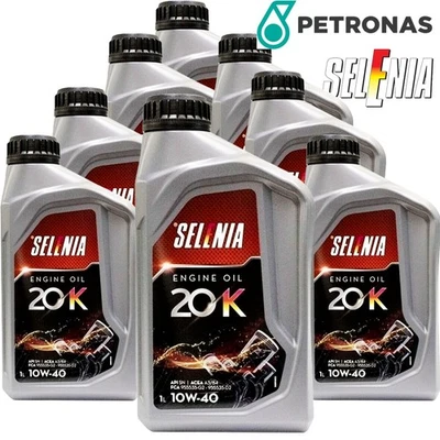8L Original Petronas Selenia Motoröl 10W40 20K Acea A3 API Sl Cf 9.55535-G2