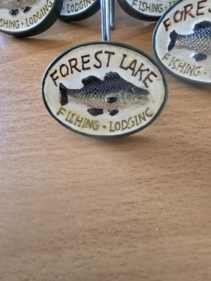 Forest Lake Shower Curtain Hooks Rustic Cabin  Fishing Lodge Primatve Set Of 12