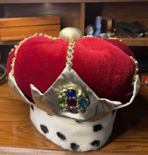 Royal King Red Crown Adult Costume Hat NWT