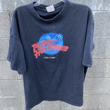 Vtg 90s Planet Hollywood New York T-Shirt XL Black Single Stitch Made in USA