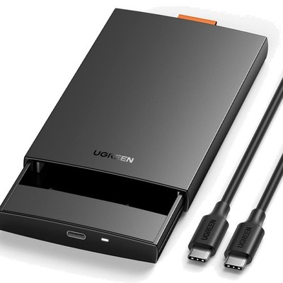 2.5 Zoll Festplattengehäuse USB C 3.1 Gen 2 SATA III Schwarz Aluminium