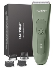 MANSPOT Body Hair Trimmer Men, Manscape Ball & Groin Green