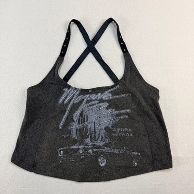 Free People We the Free Mojavi Desert Stud strap tank crop top Y2K Grunge Sz M