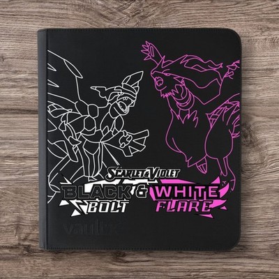 Vault X-12 Pocket XL eXo-Tec Zip Binder - Black Pokemon Black Bolt & White Flare