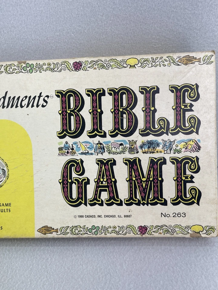 Ten Commandments Bible Board Game Cadaco No 263 Vintage 1966 NOT COMPLETE READ - Image 3 of 4