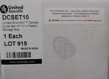 UNITED SCIENTIFIC SUPPLIES DENSITY CUBES-SET OF 10-DCSET10-NEW-FACORY PACKAGE 
