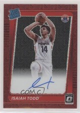 2021 Donruss Optic Rated Choice Prizm Signatures Isaiah Todd Rookie Auto RC 09br