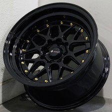 15x815x9 Black Wheels Vors Vr7 4x1004x114.3 00 Set Of 4 73.1