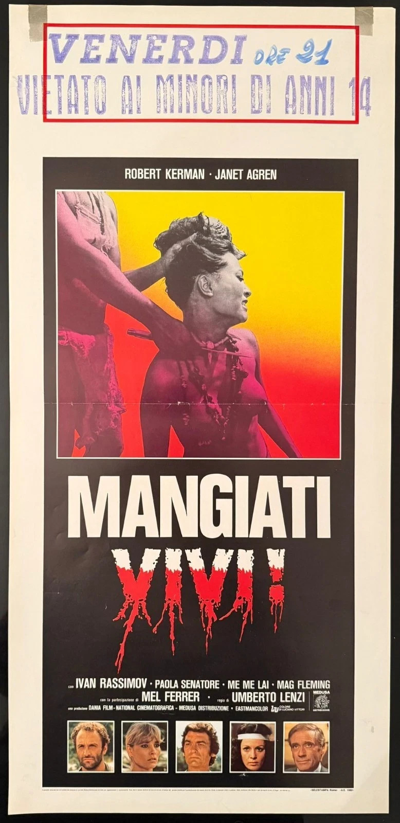 Locandina originale film Mangiati vivi! (1980) - Regia di Umberto Lenzi