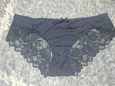 Adore Me/VS Lace Bk Hipster Panty NEW Medium Black 