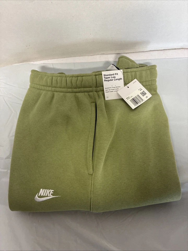 Pantalones de chándal Nike Sportswear Club polar para hombre grandes camel Swoosh ajuste regular BV2671 XXL Foto 2 de 4
