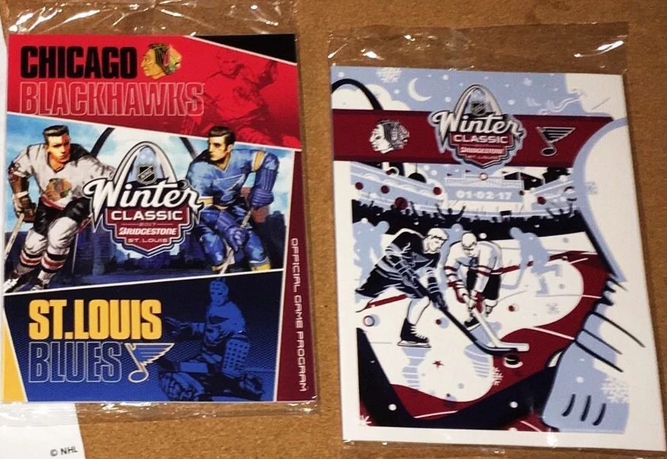 Winter Classic '17 NHL Blues Vs Blackhawks Programa de Juego Tú eliges el Sellado Foto 2 de 4