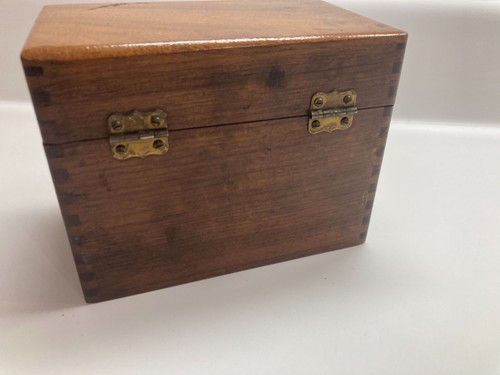 1932 Mead Johnson & Co Evansville IN Diet Material File Index wood dovetail box - Picture 3 of 15