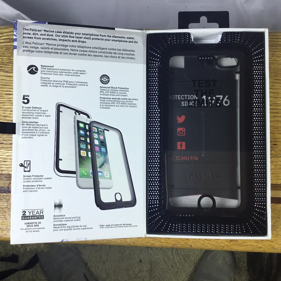 Pelican Marine Total Protection Case iPhone 7 Plus  Black Clear - Изображение 4 из 4