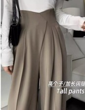 Ladies Casual High Waist Wide Leg pants Trousers Loose Culottes