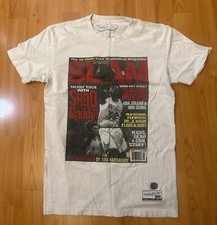 Mitchell Ness X Slam Shaquille O  neil 1995 Throwback T Shirt Small White Graphic