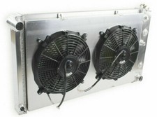 For 68-72 Chevelle Gto Cutlass Lemans 7.4l 3 Row Aluminum Radiator Shroudfans
