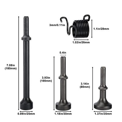 Air Hammer Bit 4-Piece S Set With Spring – Smoothing - Foto 4