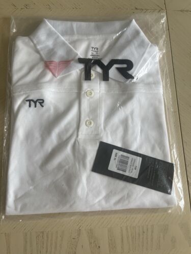 TYR Female Tech White Polo Women's Size XL Short Sleeve Lightweight Shirt