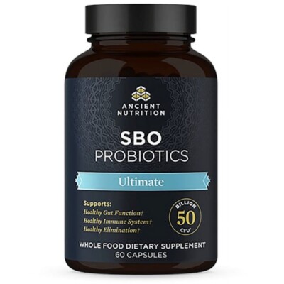  SBO Ultimate Probiotics Digestive & Immune Support, Gluten-Free 60 Capsules