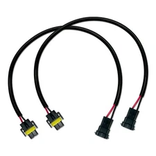 H11 H8 16" Socket Extension Wiring Harnesses | Headlights Fog Lights | Pack of 2