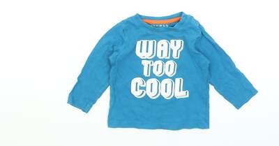 Muskatnuss Baby blau Baumwollmischung T-Shirt Größe 9-12 Monate Way To Cool