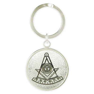 Past Master Keychain Past Master Freemason Keychain w/ Silver tone Compass and Square ...