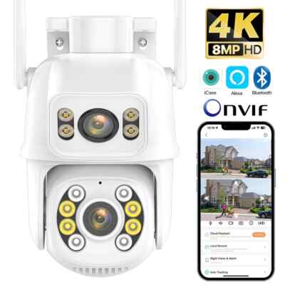 Dual Lens With Dual Screen Auto Tracking PTZ Camera Security Video Surveillance