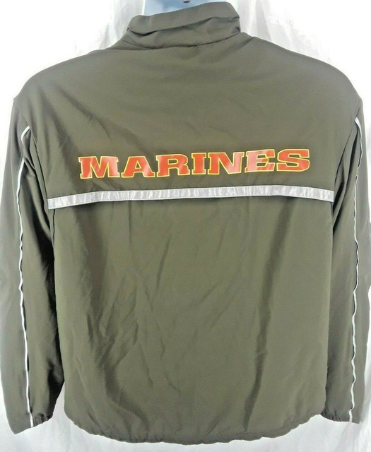 New Balance USMC Marines Running Windbreaker Zip Up Jacket Size Medium Short | eBay
