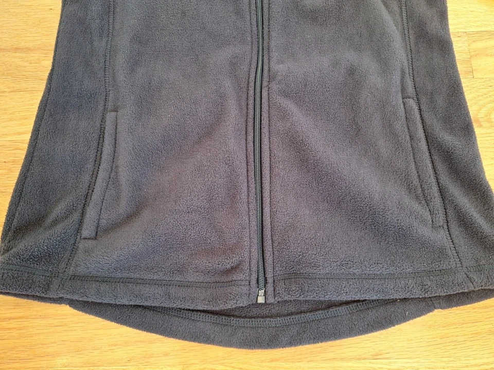 Chaleco polar suave índigo para mujer sin mangas cremallera completa S bolsillos pequeños azul marino Foto 3 de 4