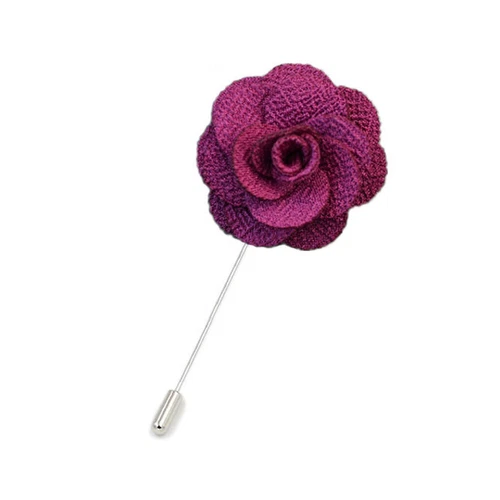 Mens Rose Brooch Flower Brooch Boutonniere Suit Lapel Wedding Pin Tassel Chain - Picture 58 of 95