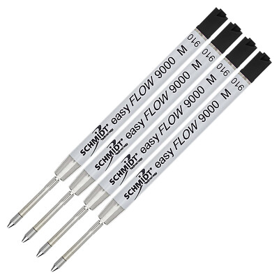 4 Pack - Schmidt easyFLOW 9000 M Black Ink Parker Style Refill