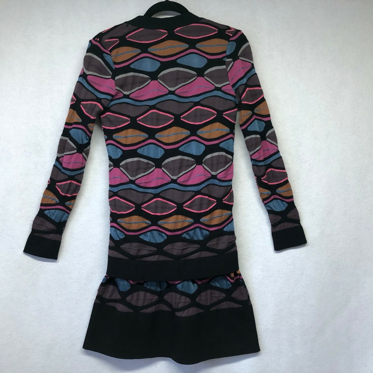 M Missoni 3D Artsy Patterned Dress And Matching Cardigan 2pc M Missoni 3D Artsy Patterned Dress And Matching Cardigan 2pc