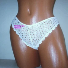 VICTORIA SECRET Dream Angels Eyelet Lace Brazilian panty S M L XL Snow White $39