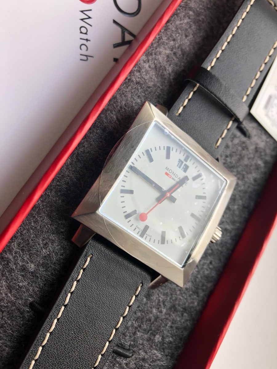 Mondaine A685.30336.11SBB Stainless Steel Swiss Made Quartz Square 