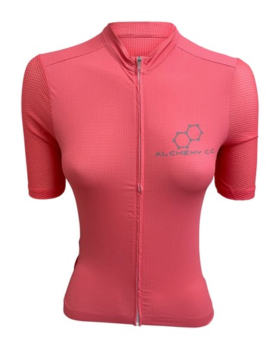 Women's caffeine summer cycling jersey - Coral - Picture 2 of 4