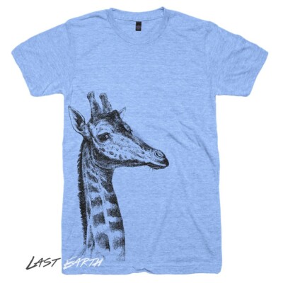 Giraffe T-Shirt - Mens M Bella Canvas - Cool Animal Print Graphic Tee - LAST ONE