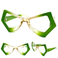 Classic Funky Modern Retro Cat Eye Clear Lens EYE GLASSES Green Optical Frame