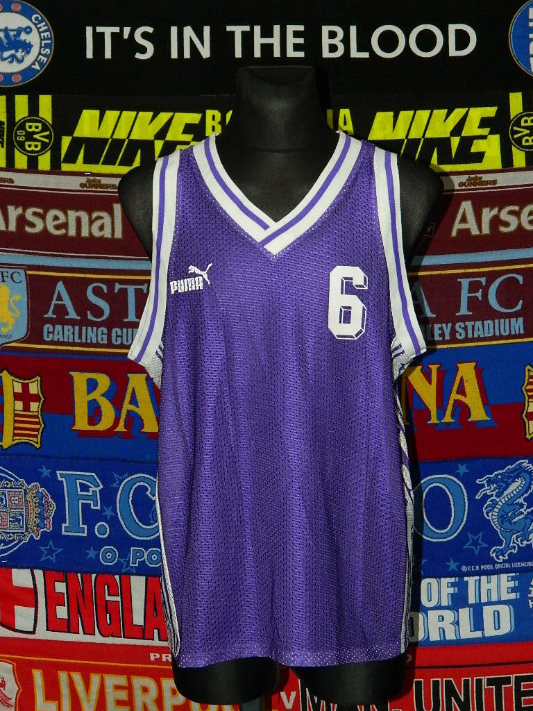 5/5 Puma adults XL/M MINT #6 basketball kit shirt + shorts retro vintage