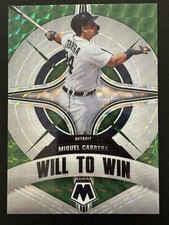 2022 Panini Mosaic Baseball Will to Win Green Prizm #WW-8 Miguel Cabrera