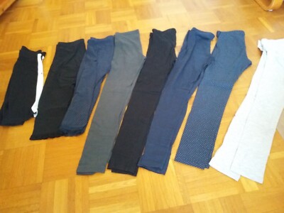 Leggings Konvolut, 8 Stück, Größe 152; verschiedene Farben und Längen